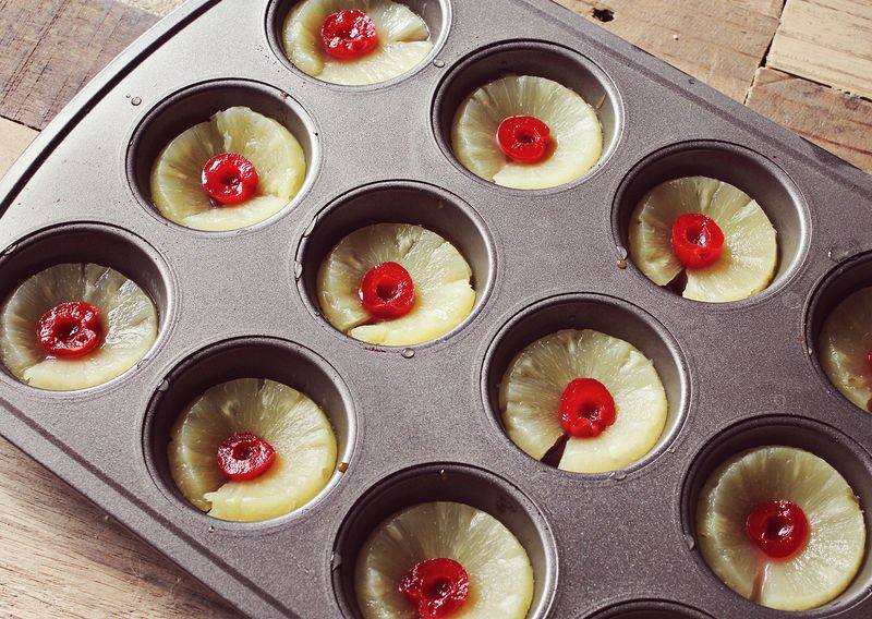 Gâteaux renversés à l\u0027ananas en version individuelle2