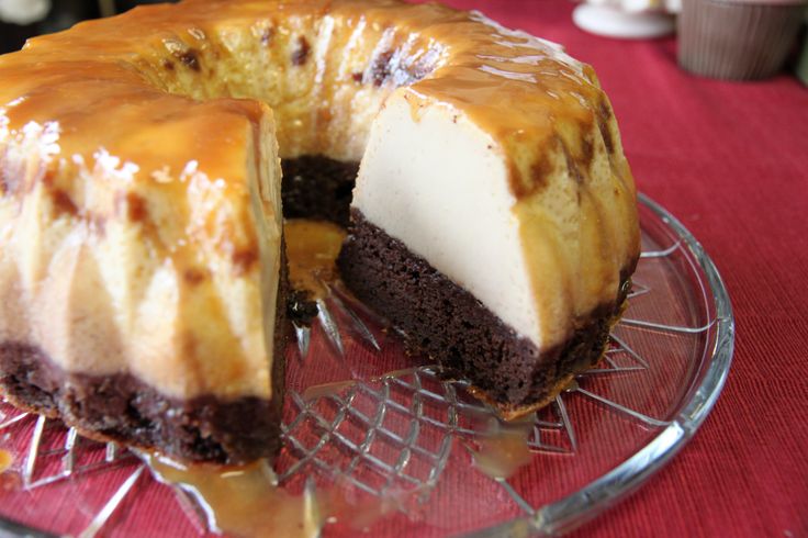 Gâteau de semoule au caramel et chocolat3