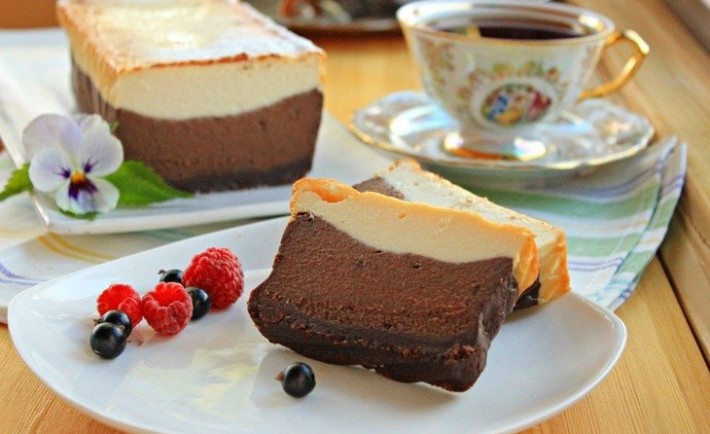 Gâteau au fromage chocolat vanille1