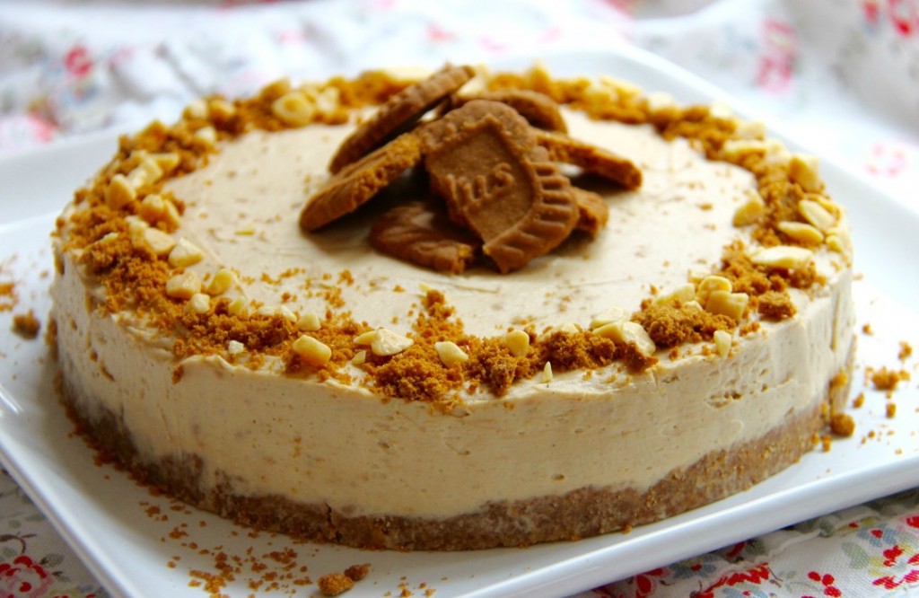 Cheesecake sans cuisson à la pâte de spéculoos et chocolat blanc ...